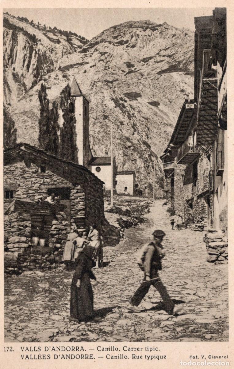 Postales: VALLS DANDORRA. CANILLO. CARRER T&Iacute;PIC - Foto 1