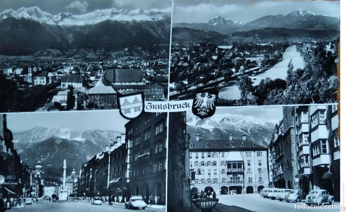 Postcards: Innsbruck (Austria). Vistas varias. Usada. Blanco/Negro