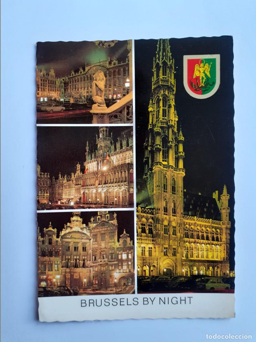 Postales: POSTAL - BRUSELAS DE NOCHE - S/C - Foto 1