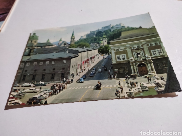 Postkarten: Postal Salzburgo etiqueta Air mail