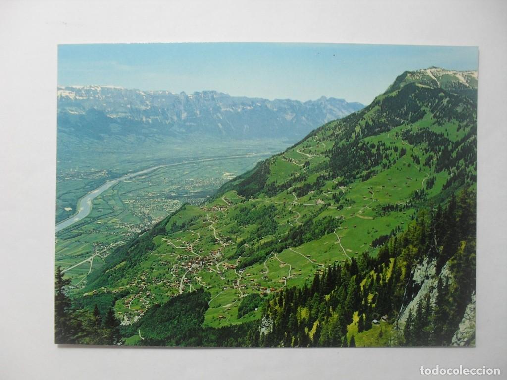 Postales: TARJETA POSTAL. Blick vom Walserheuberg auf Triesenberg 884m Liechtenstein, Alpspitz 1943m