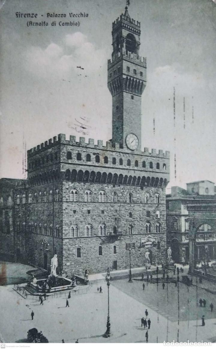 Postales: Florencia. Palacio Vecchio. Usada. Blanco/Negro - Foto 1