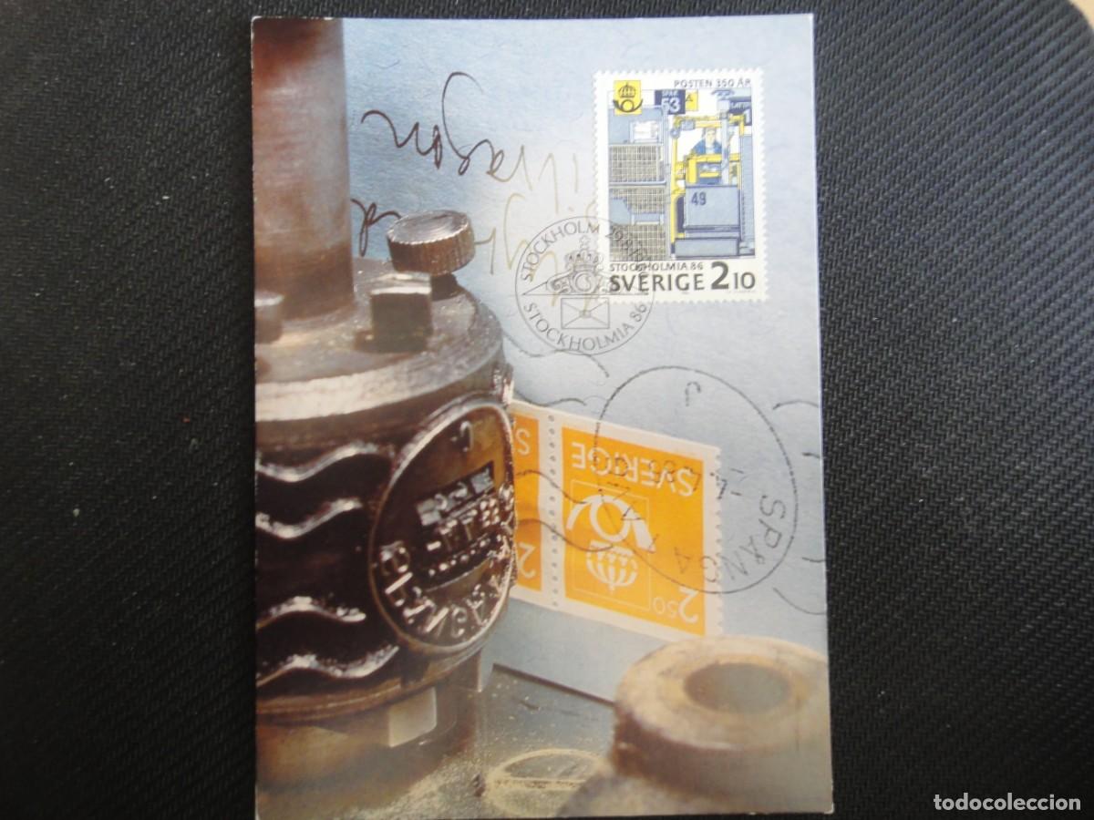 Cartoline: Suecia, tarjeta m&aacute;xima, grabador Slania, a&ntilde;o 1986, tema m&uacute;sica ref 8671/72