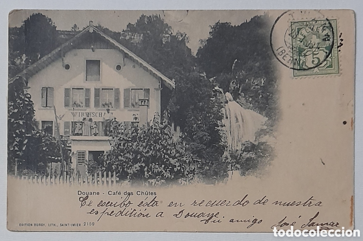 Postales: DOUANE - Caf&eacute; des Ch&ucirc;tes.Edition Burgy. Lith. Circa: 1903