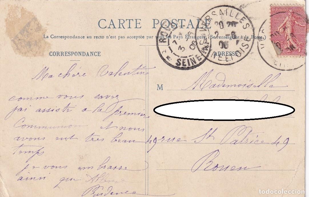 Postales: Versailles - Cath&eacute;drale / Circulada en 1906 - Foto 2