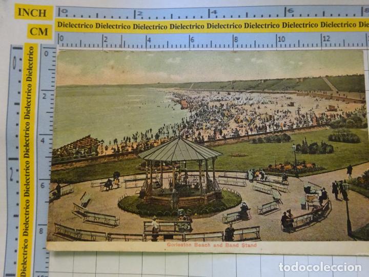 Cartoline: ANTIGUA POSTAL DE GRAN BRETA&Ntilde;A REINO UNIDO. GORLESTON EACH AND BAND STAND. 1745