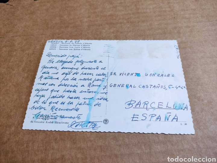 Postales: Postal G&eacute;nova 1958 - Foto 2