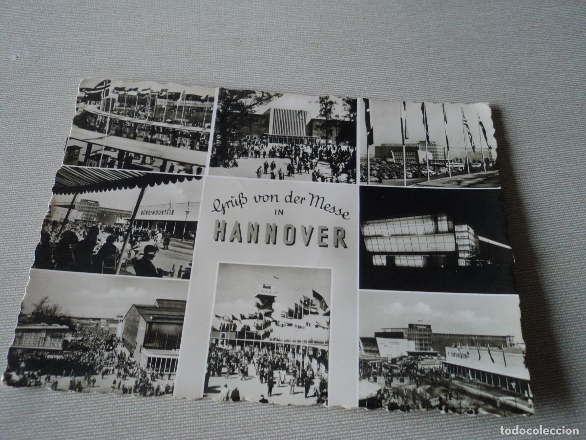 Cartoline: hannover, diferentes aspectos, circulada 1958