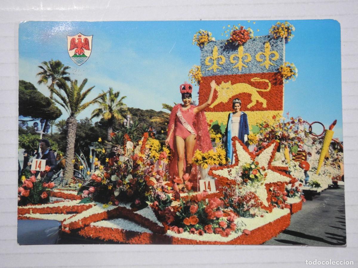 Postales: Nice. Bataille de fleurs. Francia. Circulada 1969 - Foto 1
