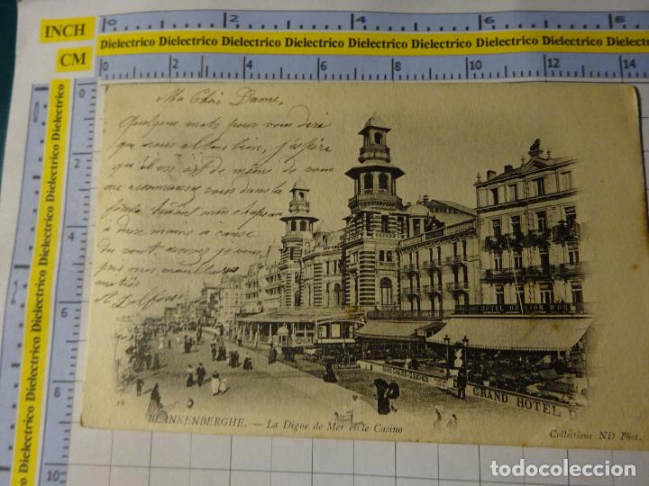 Postales: ANTIGUO POSTAL DE B&Eacute;LGICA. SIGLO XIX - 1905. BLANKENBERGHE LA DIGUE DE MER ET LE CASINO. 2583