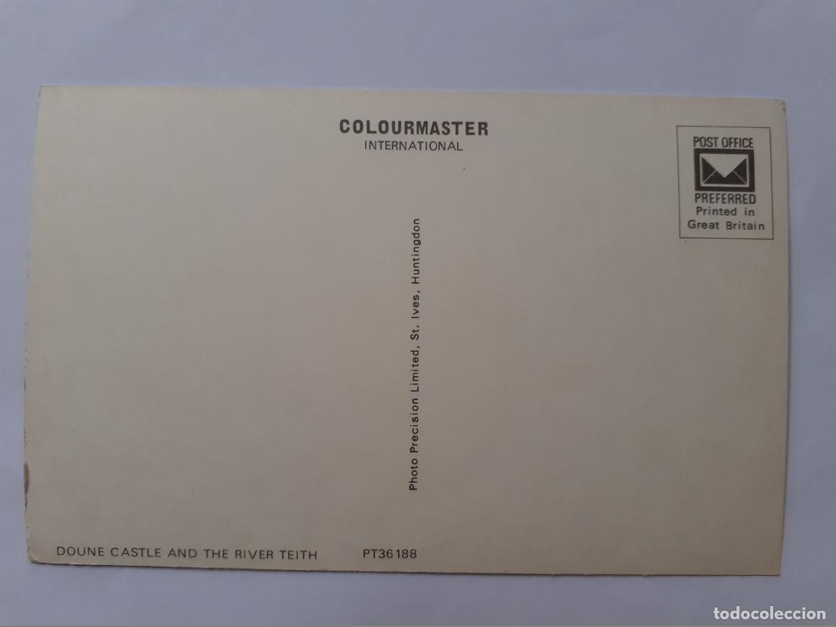Postales: POSTAL - INGLATERRA - EL CASTILLO DE DOUNE Y EL R&Iacute;O TEITH - S/C - Foto 2