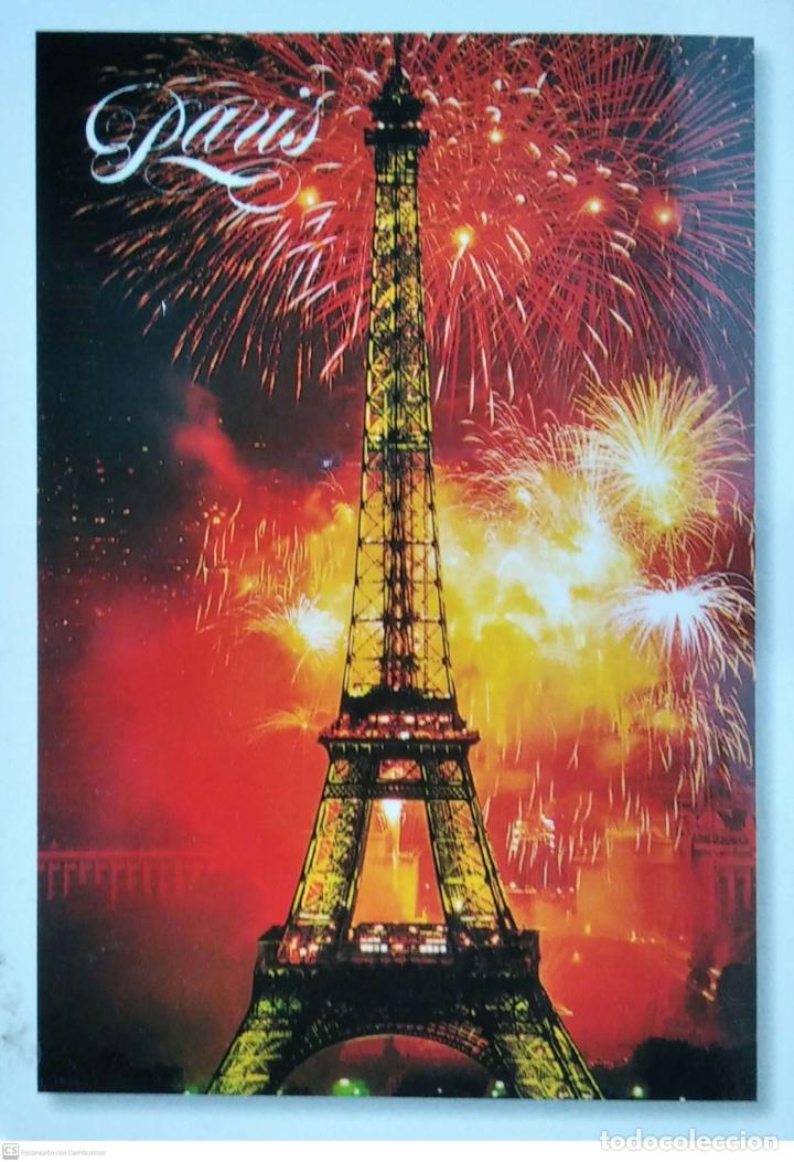 Postales: Par&iacute;s. Torre Eiffel. Usada con sello. Color - Foto 1