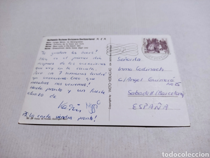 Postales: Postal Suiza Bern ,osos - Foto 2