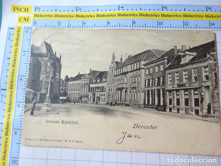Cartes Postales: ANTIGUS POSTAL DE HOLANDA PAISES BAJOS. SIGLO XIX - 1905. GROOTE KERKHOF DEVENTER. 4004
