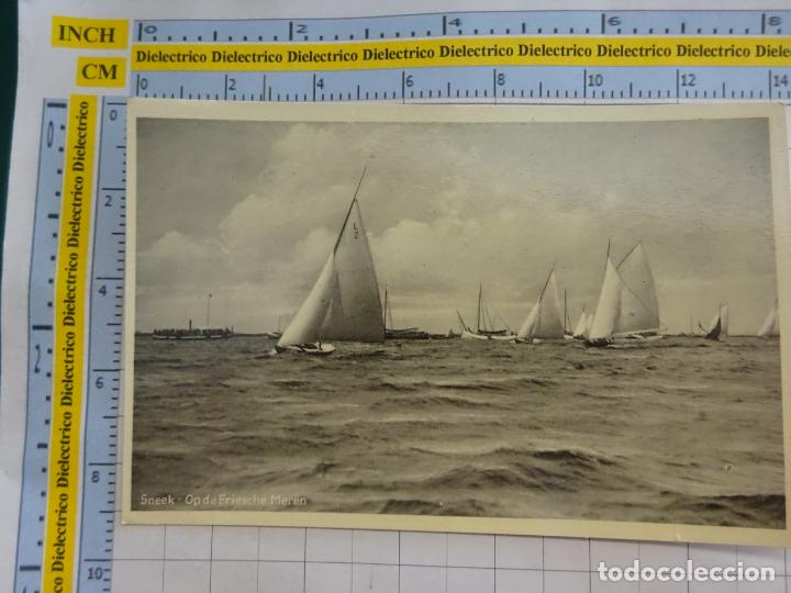Cartoline: ANTIGUA POSTAL DE HOLANDA PAISES BAJOS. SNEEK OP DE FRIESCHE MEREN. VELEROS. 1703