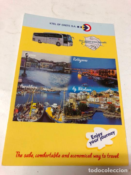 Postales: POSTAL EMPRESA DE TRANSPORTE DE LA ISLA DE CRETA, GRECIAS, CON VISTAS CIUDADES DE LA ISLA