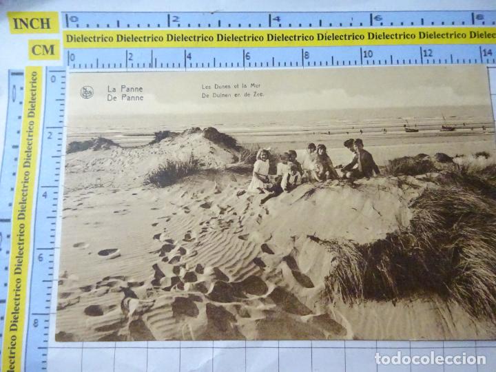 Cartes Postales: ANTIGUA POSTAL DE B&Eacute;LGICA. LA PANNE LES DUNES ET LA MER NI&Ntilde;OS. 819