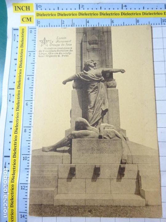Cartes Postales: ANTIGUA POSTAL DE B&Eacute;LGICA. LIEJA MONUMENTO DE LONCIN. PRIMERA GUERRA MUNDIAL. 825