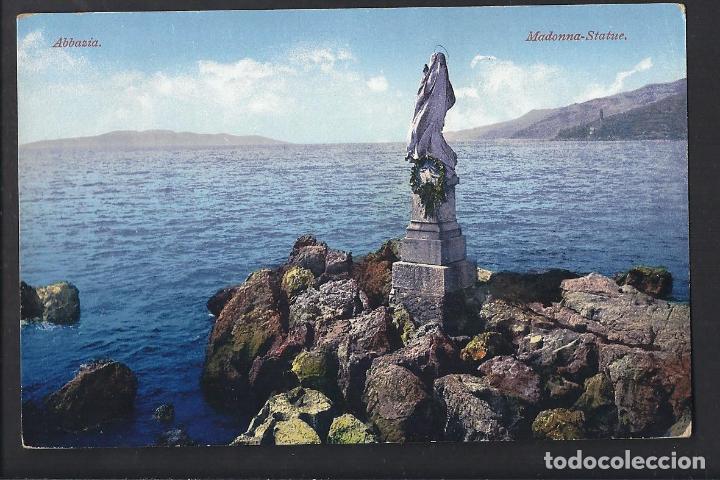 Postales: Tarjeta postal de Abbazia. Madonna Statue. Purger & Co.