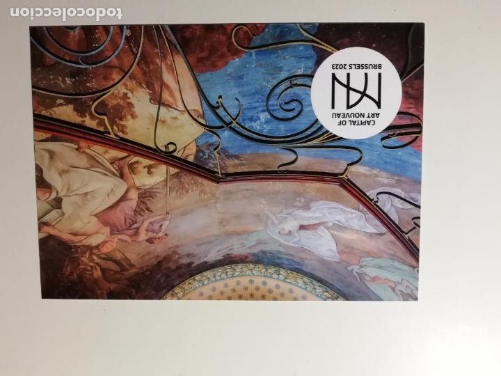 Postkarten: Postal Escalera del H&ocirc;tel Hannon Bruselas Capital del Art Nouveau 2023