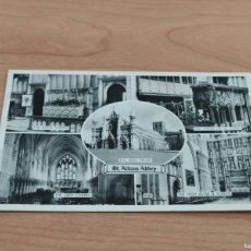 Postales: LONDRES - INGLATERRA - ST. ALBANS ABBEY C 108 - CIRCULADA EN 1961