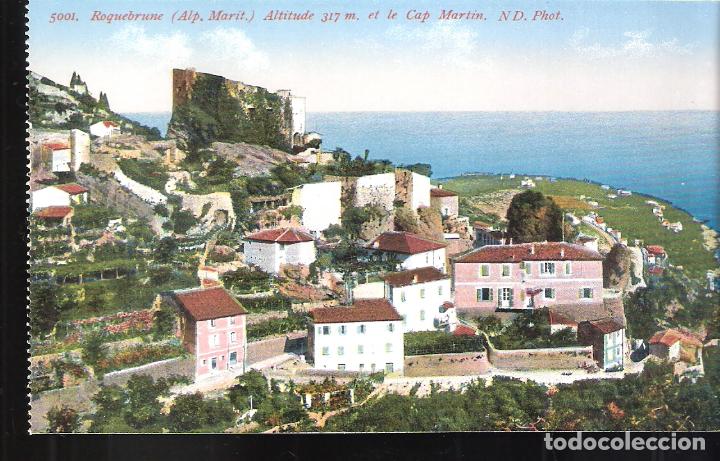 Cartoline: Roquebrune (Alp. Marit.). Altitude 317 m. et le Cap Martin. ND.Phopt. A.Sauvaigo-Nice.