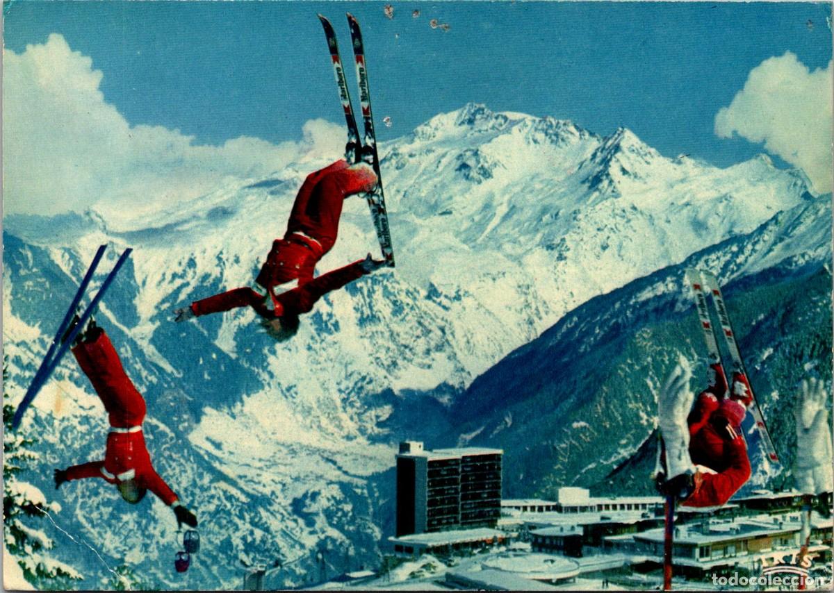Postales: Francia - Cascadeurs a Courchevel - n&ordm; 1809 - 149x105mm - Esqu&iacute;