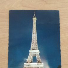 Postales: FRANCIA - PARIS - LA TOUR EIFFEL ILLUMINEE - ED. CHANTAL 589 - CIRCULADA EN 1961