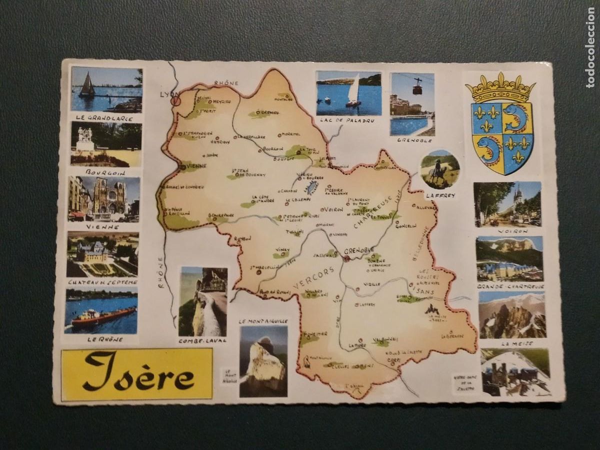 Postais: FRANCIA - DEPARTEMENT DE L&acute;ISERE - SIN CIRCULAR
