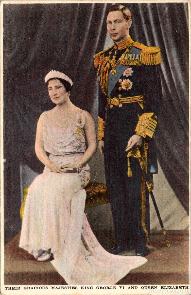 Postales: Inglaterra - Their Graciosus Majesties King George VI and Queen Elizabeth - Ed. Canadian - 147x93mm