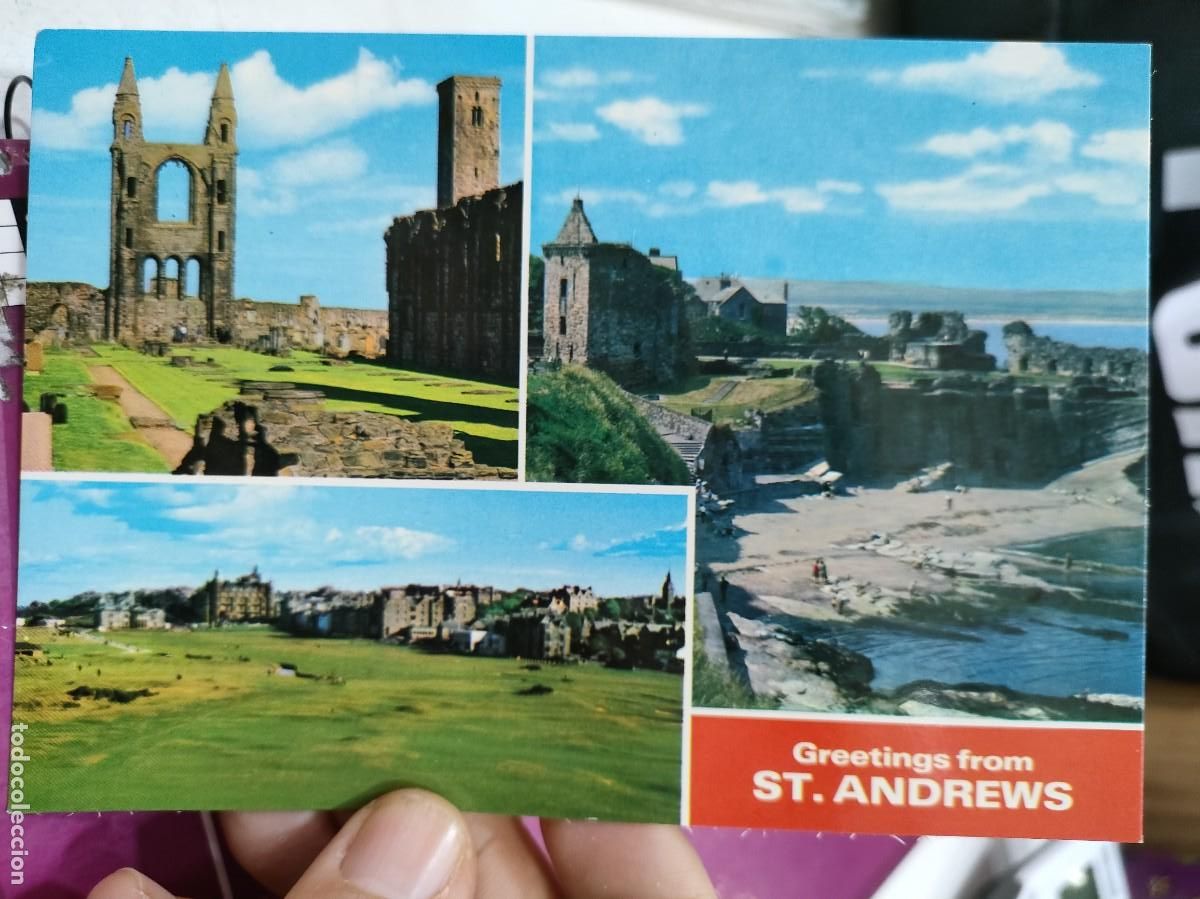 Postales: Postal Greetings from ST. ANDREWS Ruinas del Castillo fechada 1990