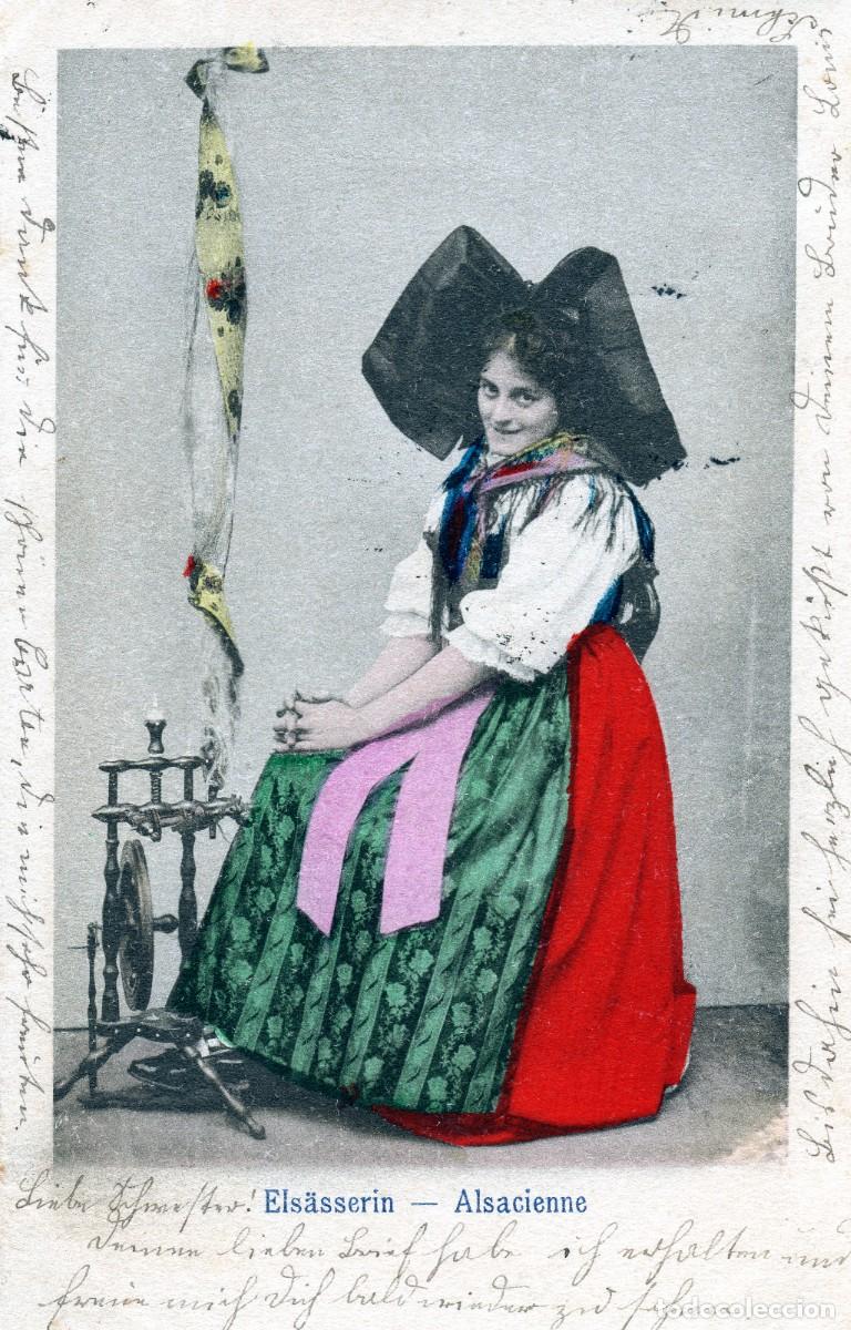 Postales: TARJETA POSTAL ALEMANIA. A&Ntilde;O 1904. MUJER ALSACIANA CON TRAJE REGIONAL.