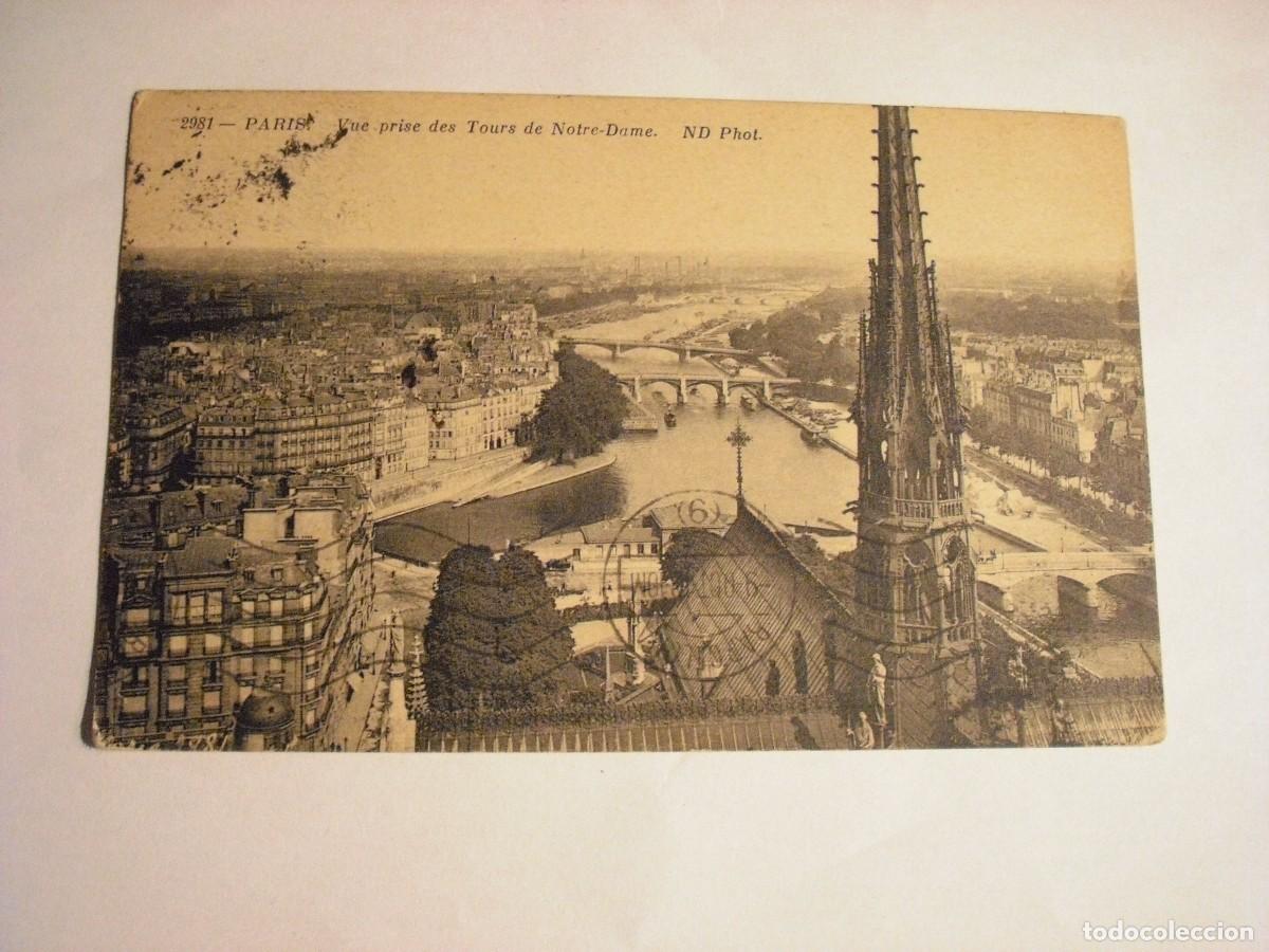 Postcards: PARIS 2981, VUE PRISE DES TOURS DE NOTRE DAME. CIRCULADA.