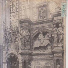 Postales: FRANCIA ROUEN LA CATEDRAL LA TUMBA DEL DUQUE DE BREZE 1906 POSTAL CIRCULADA. Lote 399027959