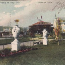 Postales: BELGICA, EXPOSITION UNIVERSELLE DE LIÉGE 1905. BYN COLOREADA. VER REVERSO SIN DIVIDIR. Lote 401340189