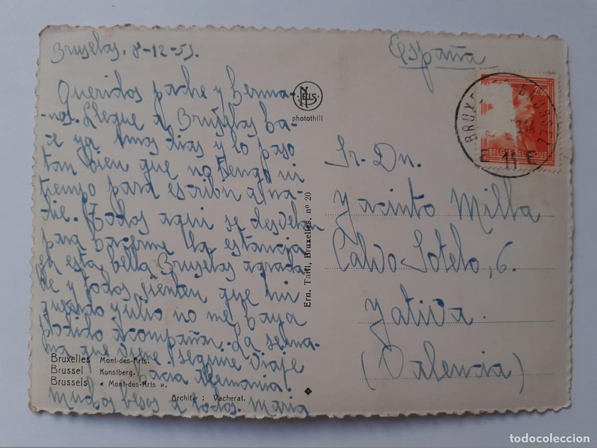 Postales: POSTAL - BRUSELAS KUNSTBERG - ESCRITA - Foto 2