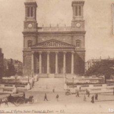 Postales: FRANCIA PARIS IGLESIA DE S. VICENTE DE PAUL 1905 POSTAL CIRCULADA. Lote 402174889