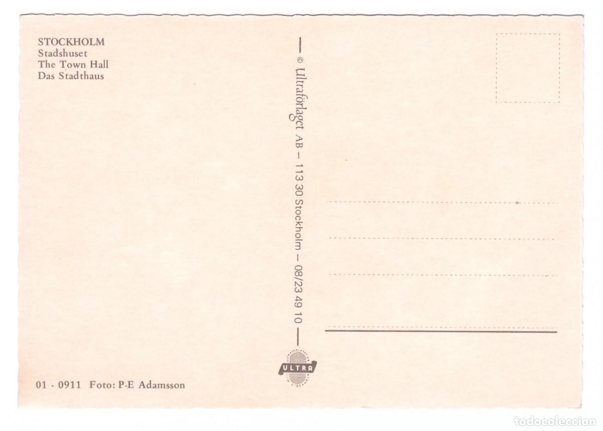 Postales: ESTOCOLMO (SUECIA) &bull; STADSHUSET - Foto 2