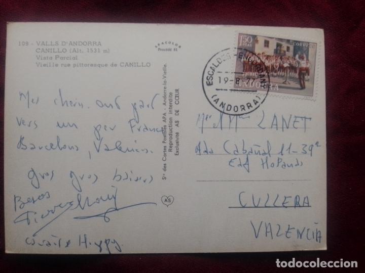 Postales: Andorra, Canillo. Postal circulada con sello - Foto 2