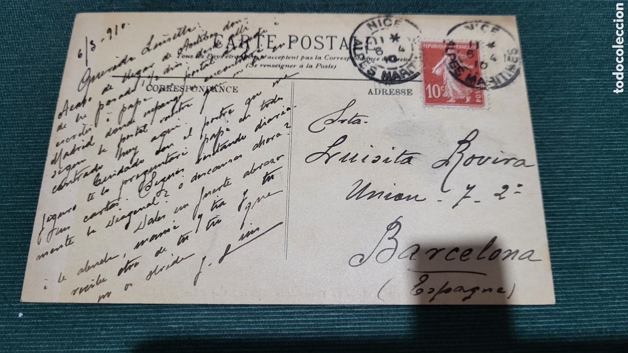 Postales: Tarjeta Postal ruta de Nice a Monaco - Foto 2