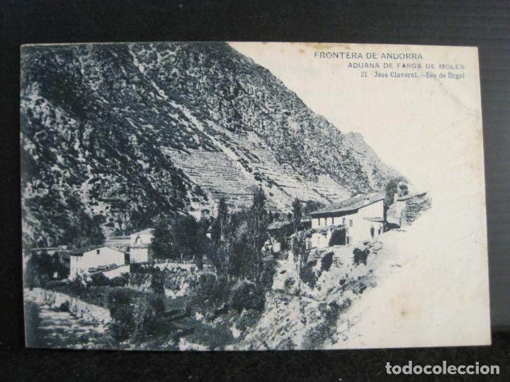 Postales: FRONTERA DE ANDORRA-ADUANA DE FARGA DE MOLES-CLAVEROL-REVERSO SIN DIVIDIR-POSTAL ANTIGUA-(102.976)