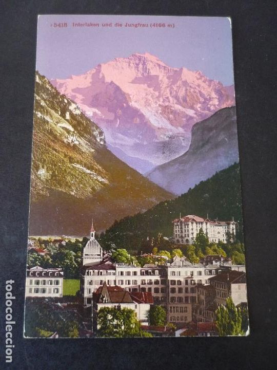 Postales: INTERLAKEN SUIZA POSTAL - Foto 1