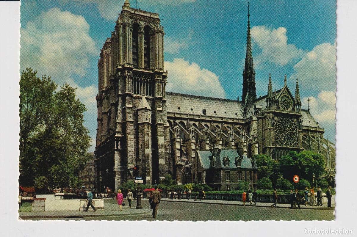 Postales: postal de notre Dame Par&iacute;s editor couleurs naturelles escrita