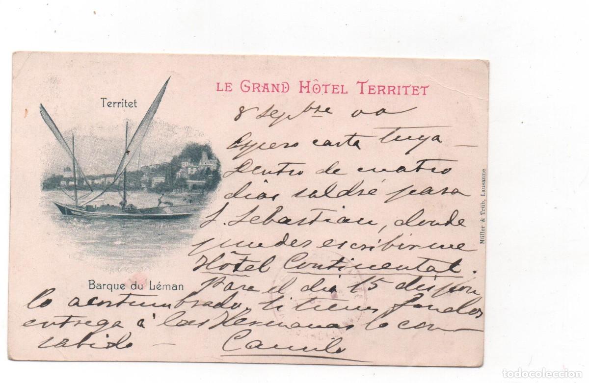 Cartes Postales: POSTAL DE SUIZA- LE GRAND HOTEL TERRITET