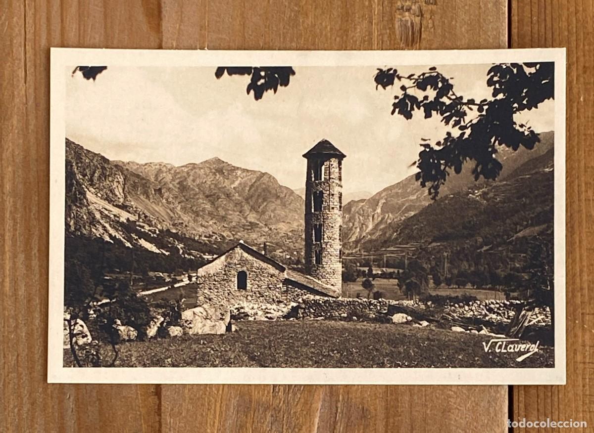 Postcards: POSTAL DE VALLS D&acute;ANDORRA, CAMPANAR ROMANIC DE SANTA COLOMA, N. 3, ED. V. CLAVEROL, NO CIRCULADA.