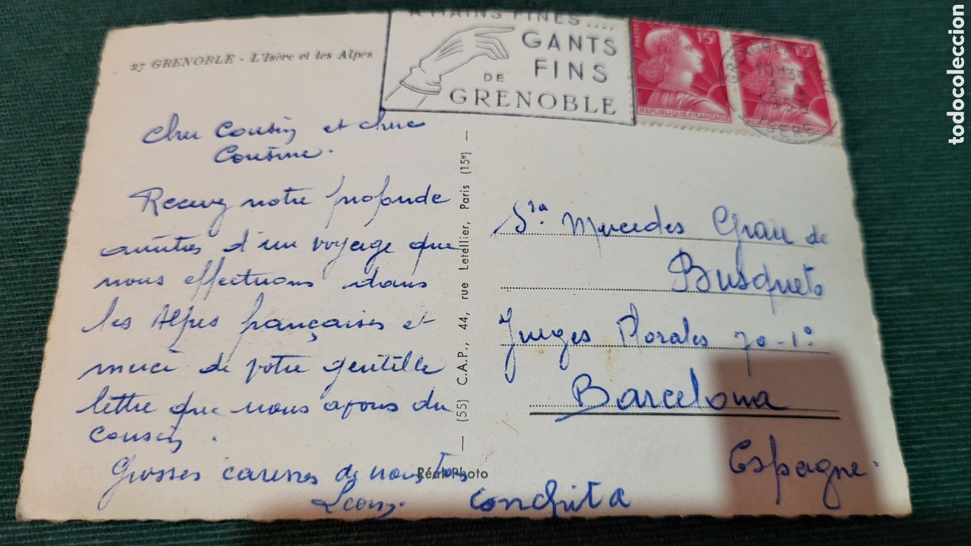Postales: Tarjeta Postal usada Grenoble - Foto 2