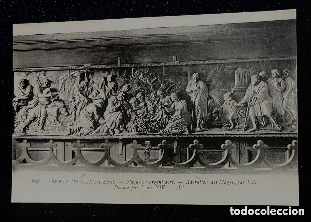 Postales: POSTAL. ABBAYE DE SAIN-DENIS. N&ordm;289. PLAQUE EN ARGENT DOR&Eacute; - ADORATION DES MAGES