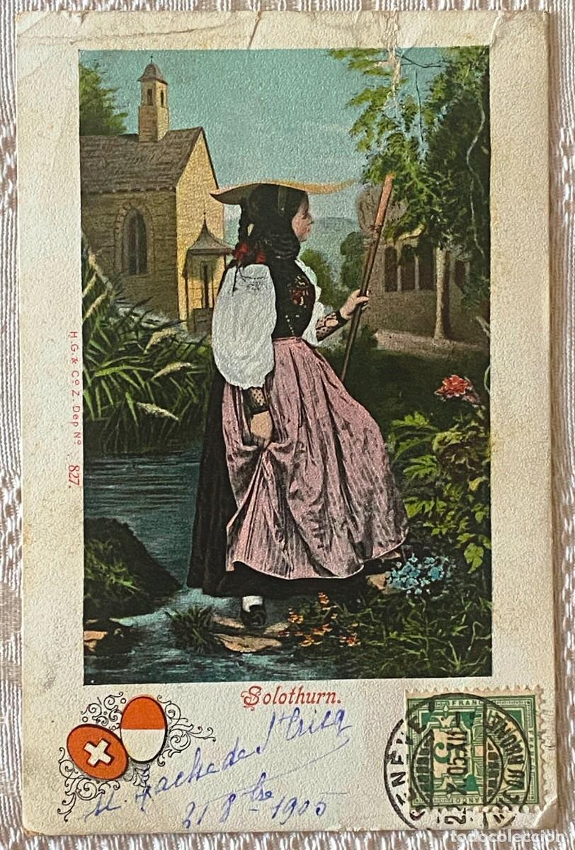 Postales: SUIZA, TRAJE TIPO DE SOLOTHURN, CIRCULADA EN 1905