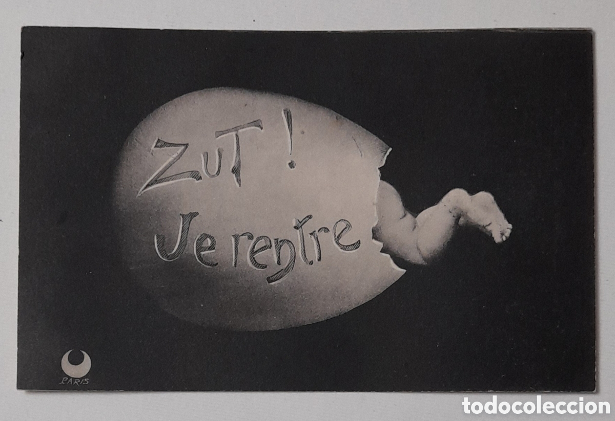 Postais: Postal francesa infantil. ZUT! JE RENTRE. Circa: 1904