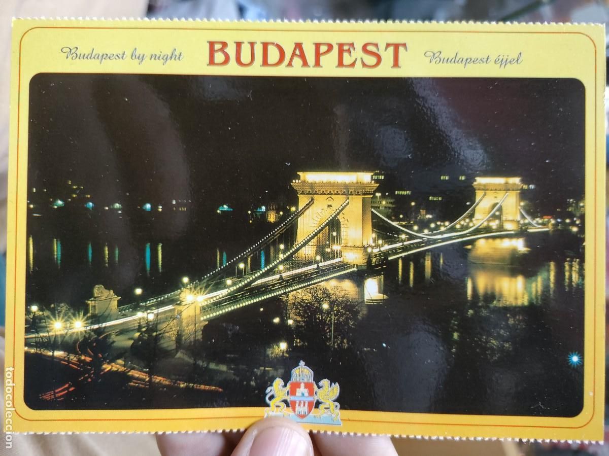 Postales: Postal BUDAPEST Chain Bridge By Night SC - Foto 1
